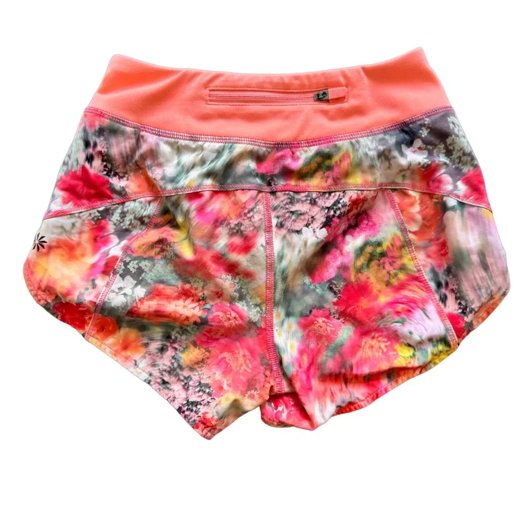 Athleta Girls Orange Twist Tank + Run The World 3” Floral Shorts Set 🌸✨